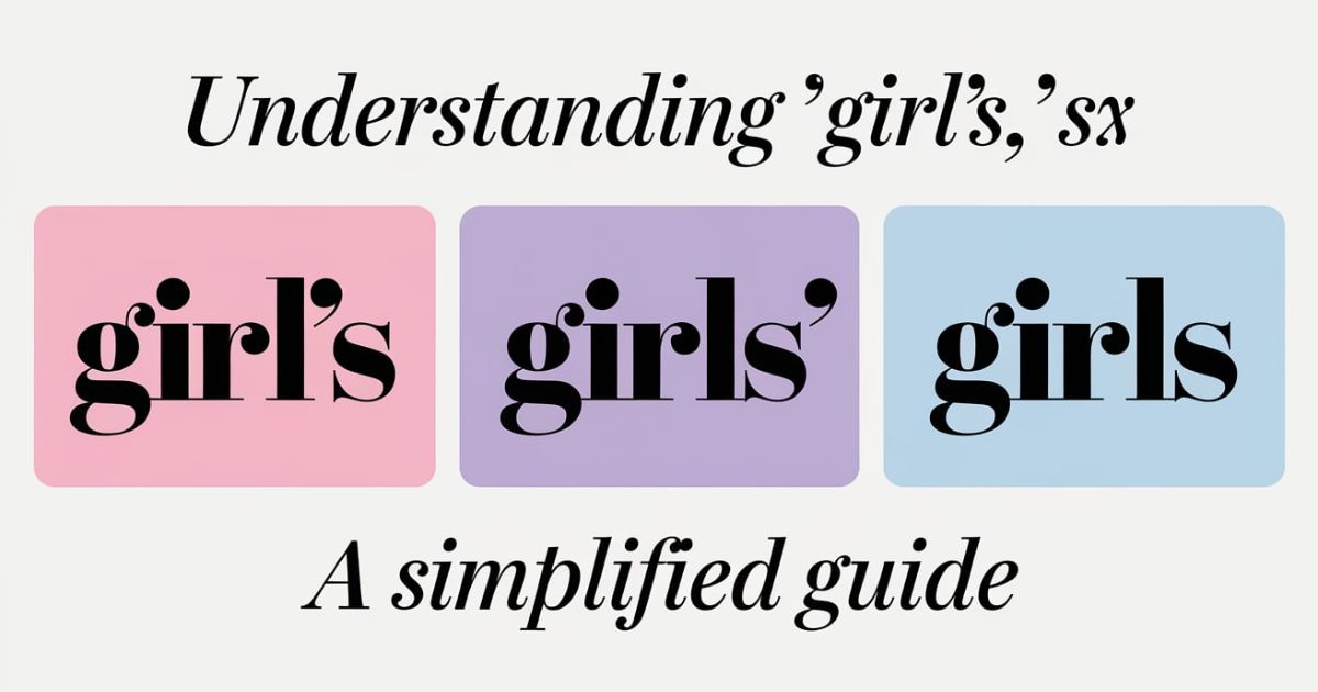 Understanding “Girl’s,” “Girls’,” and “Girls” A Simplified Guide