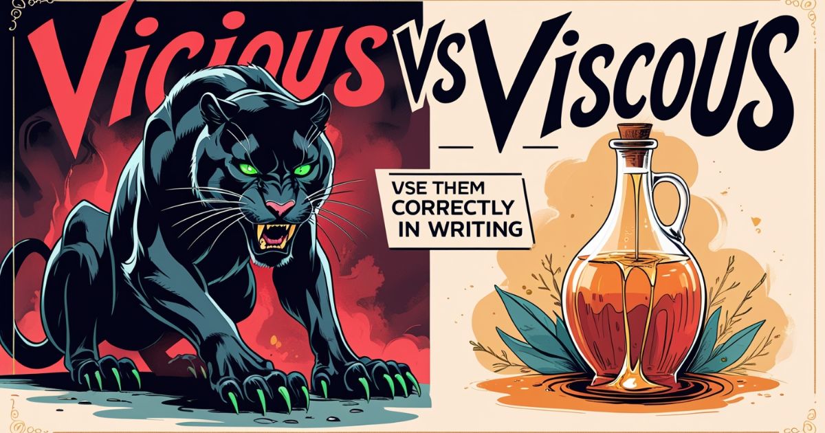 Vicious vs Viscous Use Them Correctly in Writing