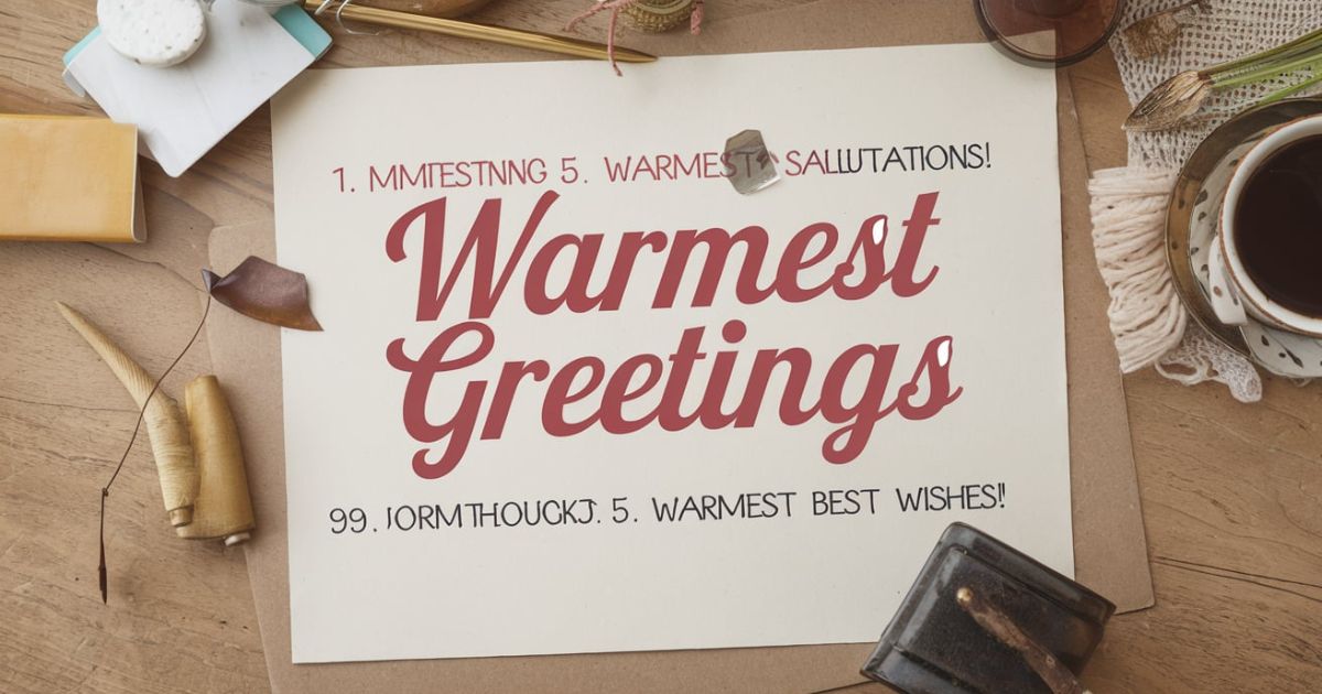 17 Other Ways to Say “Warmest Regards”